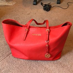 Pre Loved Michael Kors Red Orange Bag